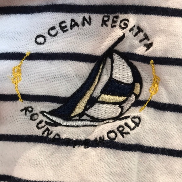 Cute H&M Sailor Strip Crop Top / T-shirt - Picture 4 of 4